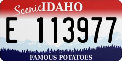 ID license plate E113977