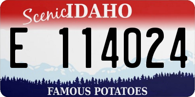 ID license plate E114024