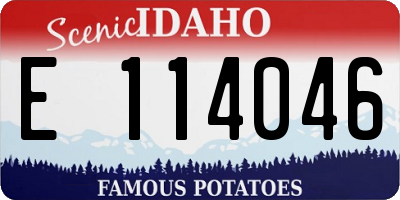 ID license plate E114046