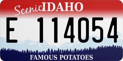 ID license plate E114054