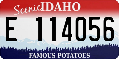 ID license plate E114056