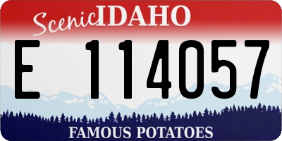 ID license plate E114057