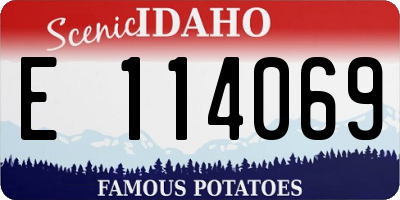 ID license plate E114069