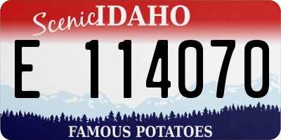 ID license plate E114070