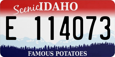 ID license plate E114073