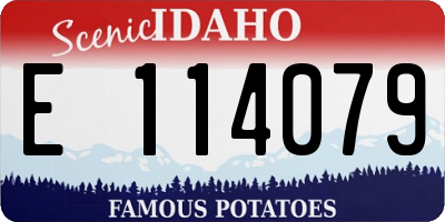 ID license plate E114079
