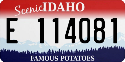 ID license plate E114081