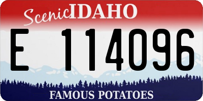 ID license plate E114096