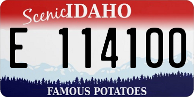 ID license plate E114100