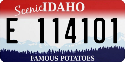 ID license plate E114101