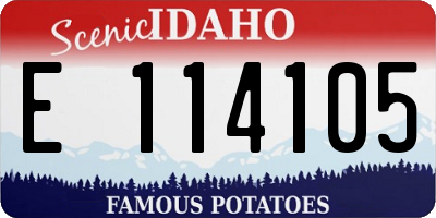 ID license plate E114105