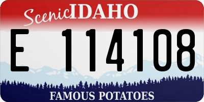 ID license plate E114108