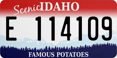 ID license plate E114109