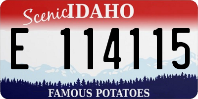 ID license plate E114115