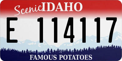 ID license plate E114117