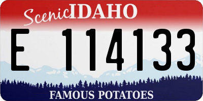 ID license plate E114133