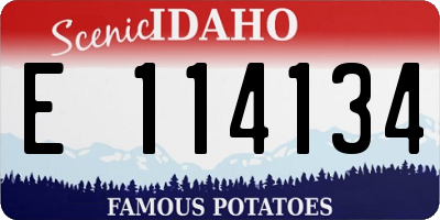 ID license plate E114134