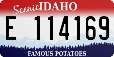 ID license plate E114169