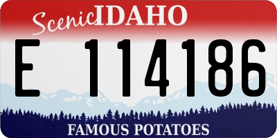 ID license plate E114186