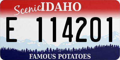 ID license plate E114201