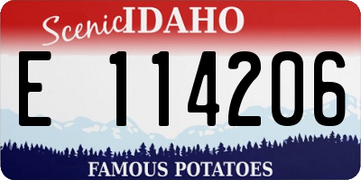 ID license plate E114206