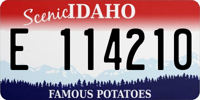 ID license plate E114210
