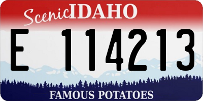 ID license plate E114213