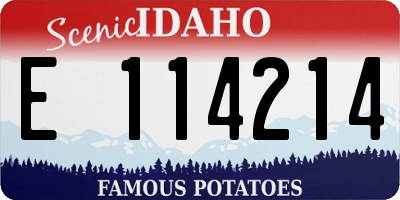 ID license plate E114214