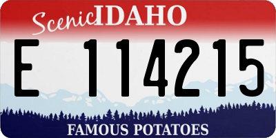 ID license plate E114215