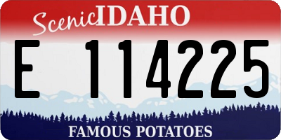 ID license plate E114225