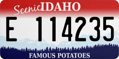 ID license plate E114235