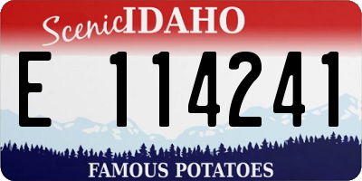 ID license plate E114241