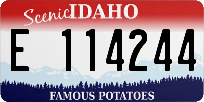 ID license plate E114244