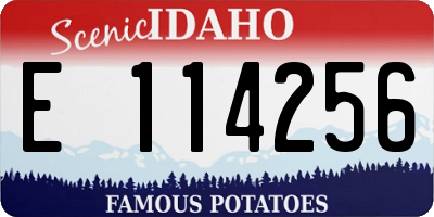 ID license plate E114256