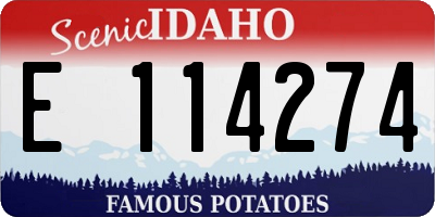 ID license plate E114274