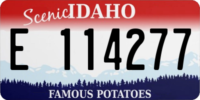 ID license plate E114277