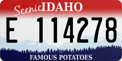 ID license plate E114278