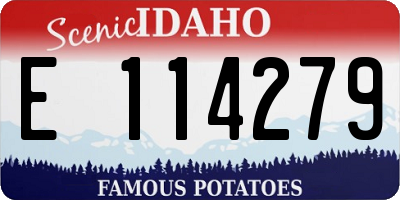 ID license plate E114279