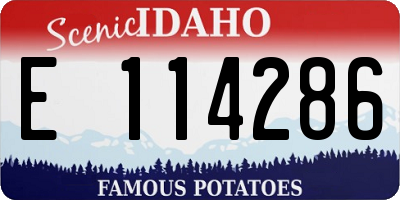 ID license plate E114286