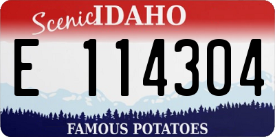 ID license plate E114304