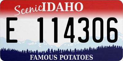 ID license plate E114306
