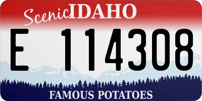 ID license plate E114308
