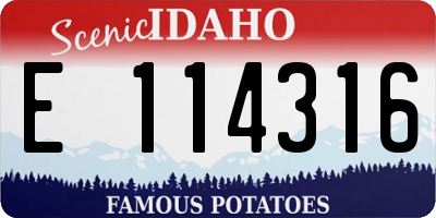 ID license plate E114316