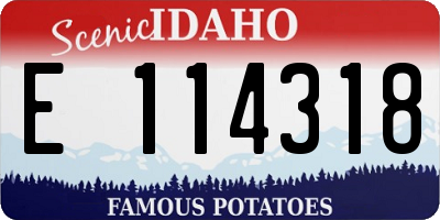 ID license plate E114318
