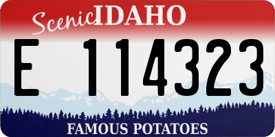ID license plate E114323