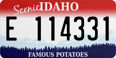 ID license plate E114331