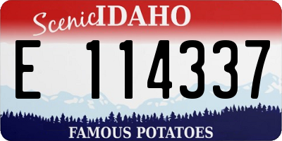 ID license plate E114337
