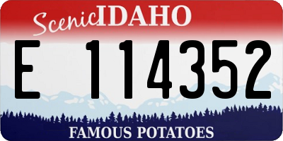 ID license plate E114352