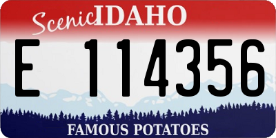 ID license plate E114356