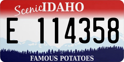 ID license plate E114358